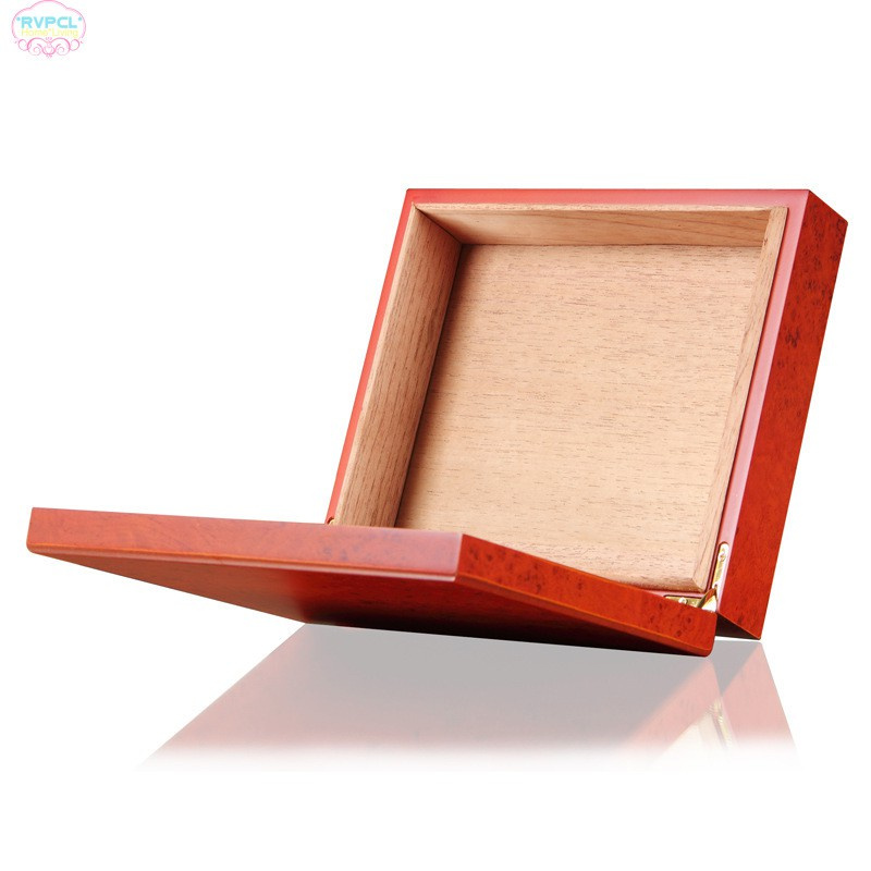 【RVPCL】 Cedar Wood Lined Cigar Humidor Storage Case Box with Humidifier Hygrometer