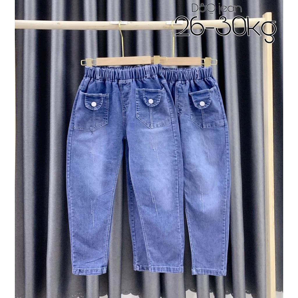 Quần bò/ quần jeans dài hot trend sang chảnh cho bé gái 15-50kg