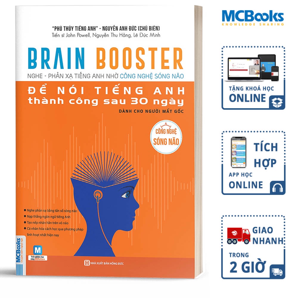 Sách - Brain Booster - Nghe Phản Xạ Tiếng Anh Nhờ Công Nghệ Sóng Não - Dành Cho Người Mất Gốc