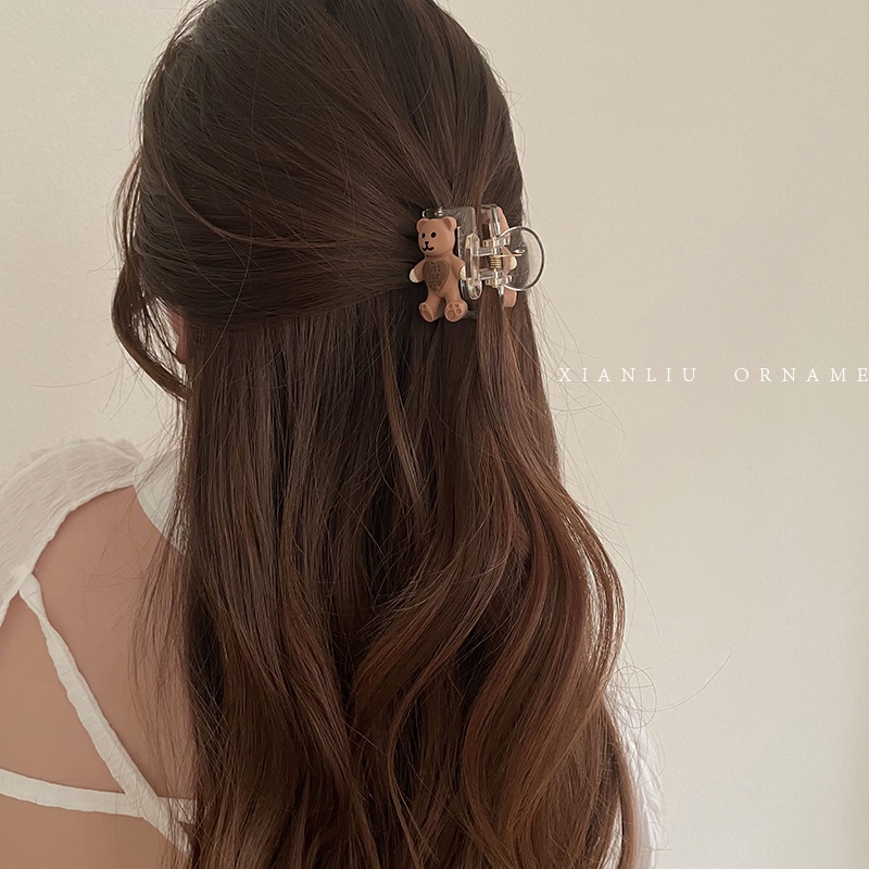 Kẹp Tóc Đuôi Ngựa Hình Gấu Hoạt Hình Phong Cách Hàn Quốc Thời Trang Mùa Hè Dành Cho Bạn Nữ