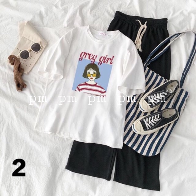 Sét áo Grey girl +quần Kaki T&amp;T