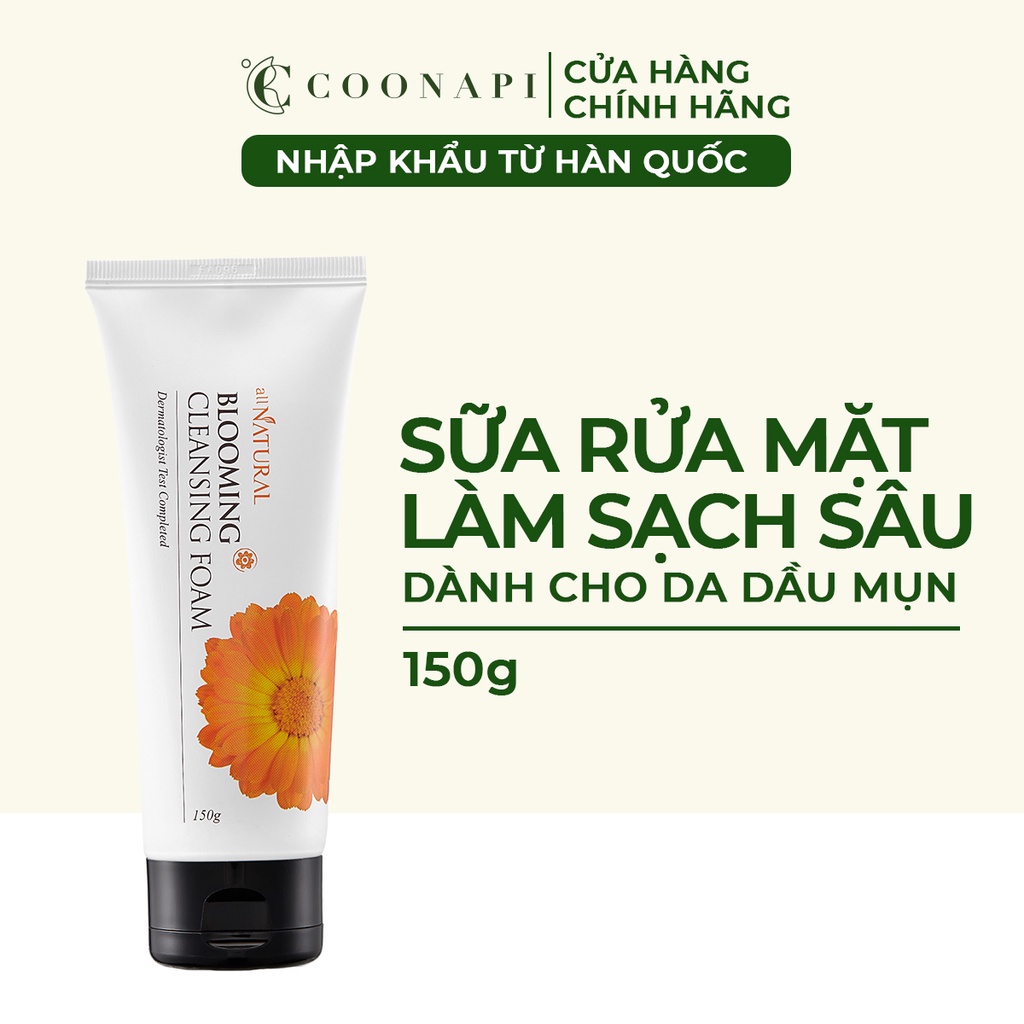 Sữa Rửa Mặt Cúc Xu Xi Làm Sạch Sâu Cho Da Dầu Mụn All Natural Blooming Cleansing Foam 150g