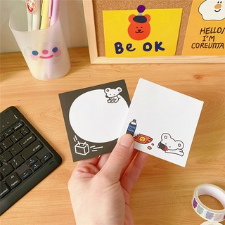 [Giá Siêu Rẻ] Giấy Note Ghi Chú Đen Trắng Style Hàn Quốc