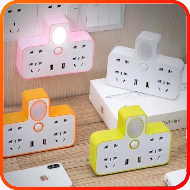 Ổ cắm điện đa năng tích hợp cổng cắm usb và đèn ngủ