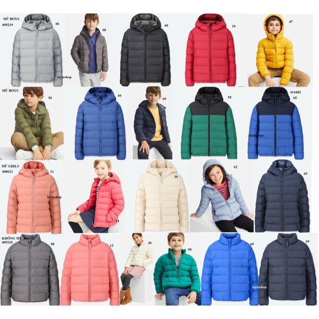 Áo phao Uniqlo trẻ em Nhật