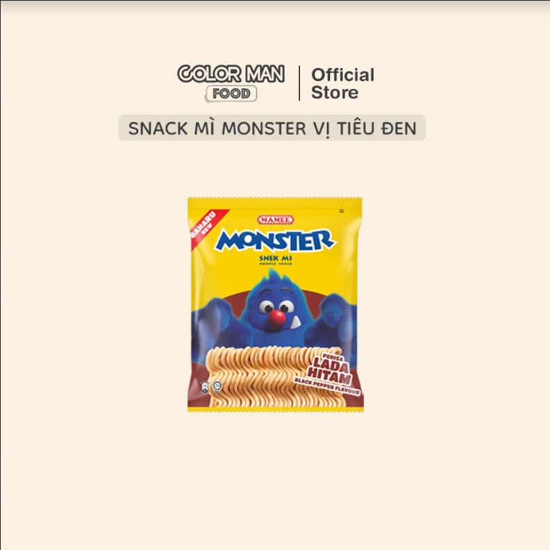 [Date 14/02/2023] Snack mì MAMEEMONSTER vị tiêu đen (8x25g)