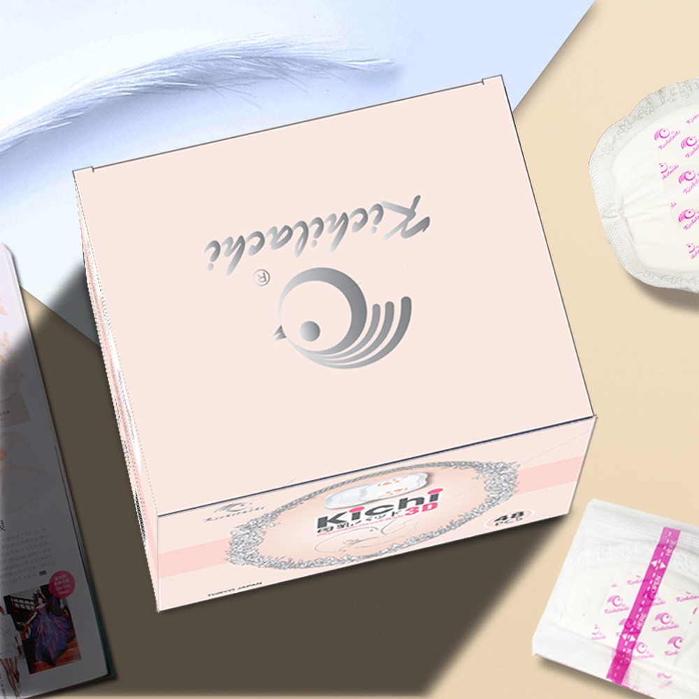 Miếng Lót Thấm Sữa Kichilachi, Hộp 48 Miếng Thấm Sữa Siêu Thấm Hút Chính Hãng