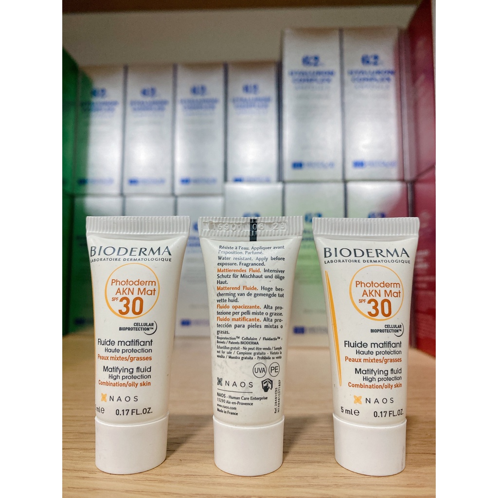 SAMPLE Bioderma: CHỐNG NẮNG 5ML - KEM DƯỠNG 8ML -Kem dưỡng ẩm giảm bọng mắt 2ML