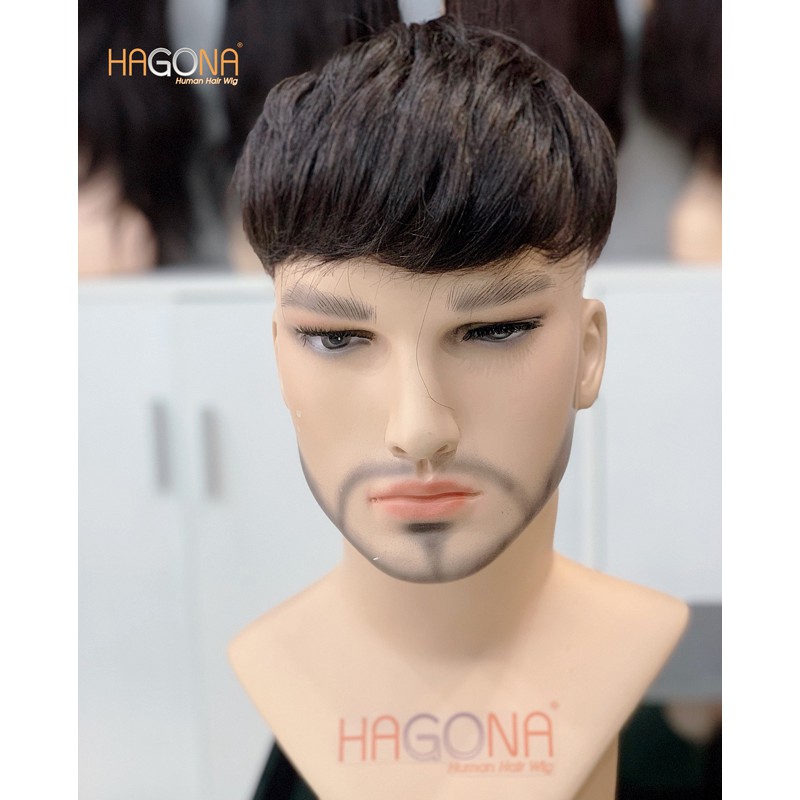 Tóc giả nam Hàn Quốc được làm từ tóc thật 100% giúp mang đến một mái tóc tự nhiên và chân thật