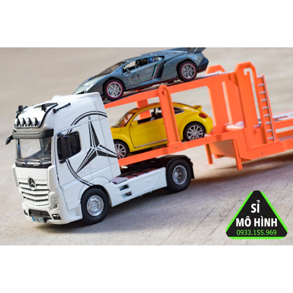 [ Sỉ Mô Hình ] Xe mô hình đầu kéo container Mercedes 1:32 Đen