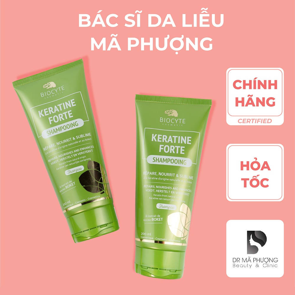 [CHÍNH HÃNG] Dầu Gội Keratine Forte Shampooing Dầu Gội Giúp Giảm Và Ngăn Ngừa Rụng Tóc