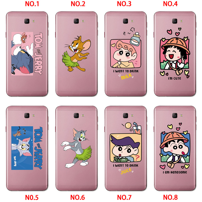 Samsung Galaxy A7 A5 A3 2017/A720 A520 A320 A6S A8S A9 A8 Star INS Cute Cartoon Crayon Shin-Chan Clear Soft Silicone TPU Phone Casing Lovely Tom cat and jerry rat Case Back Cover Couple
