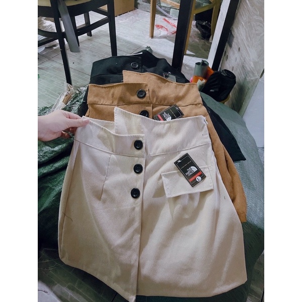Chân Váy Nhung Phối Túi Ulzzang V5