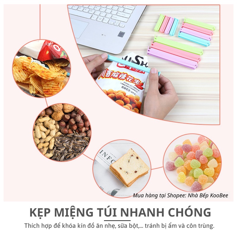 Thanh kẹp miệng túi chống ẩm mốc, chống mùi tủ lạnh bảo quản thực phẩm đồ ăn tiện dụng KooBee (BA06)