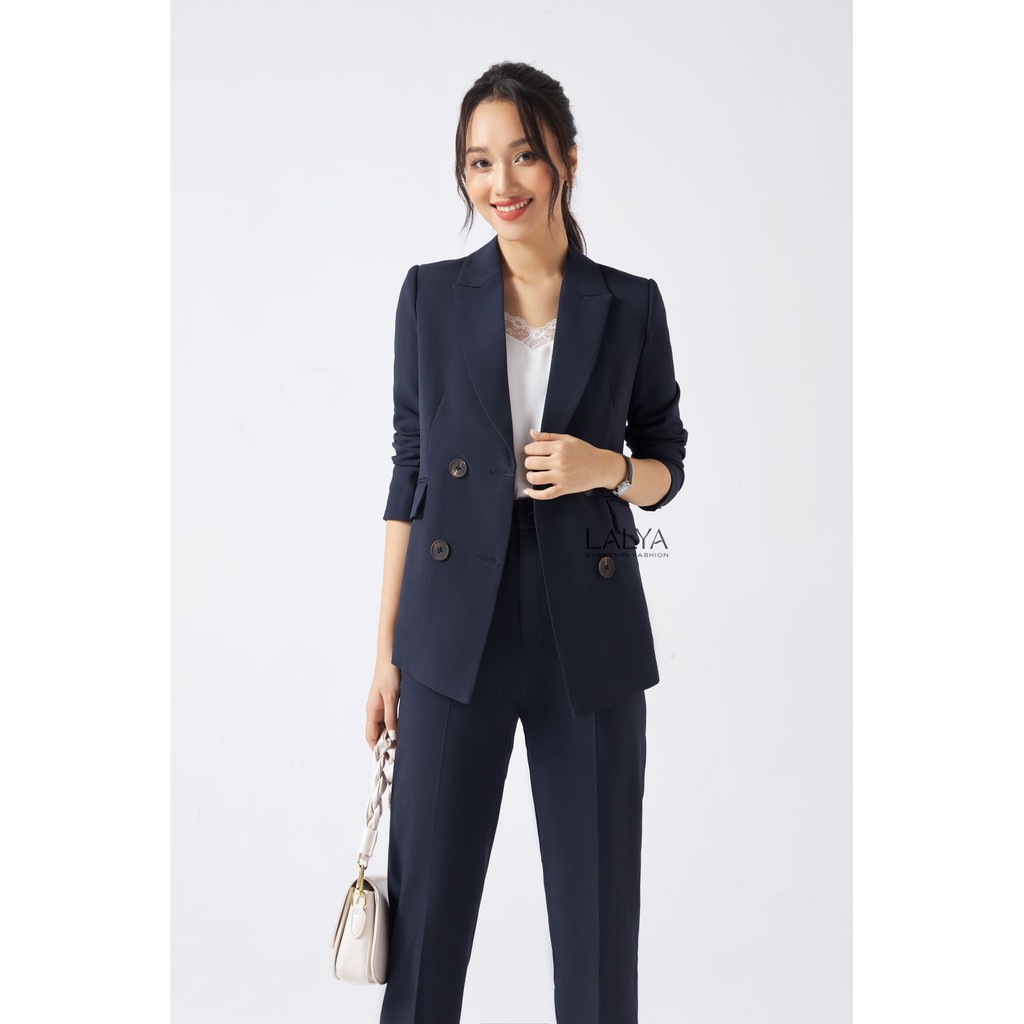 LALYA_Áo Blazer suông 4 khuy tay - Xanh | BigBuy360 - bigbuy360.vn