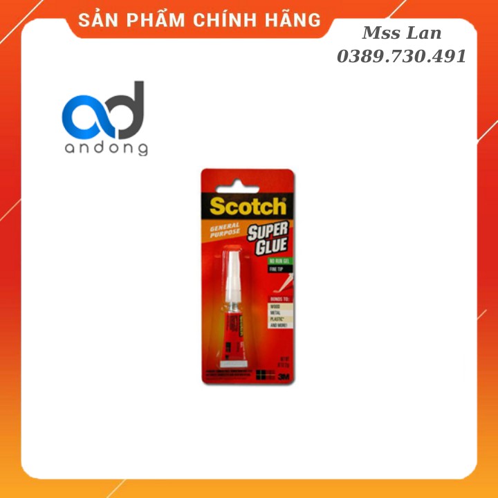 Keo Siêu Dính 3M SCOTCH SUPER GLUE AD113 Khô Nhanh, Dạng Sệt