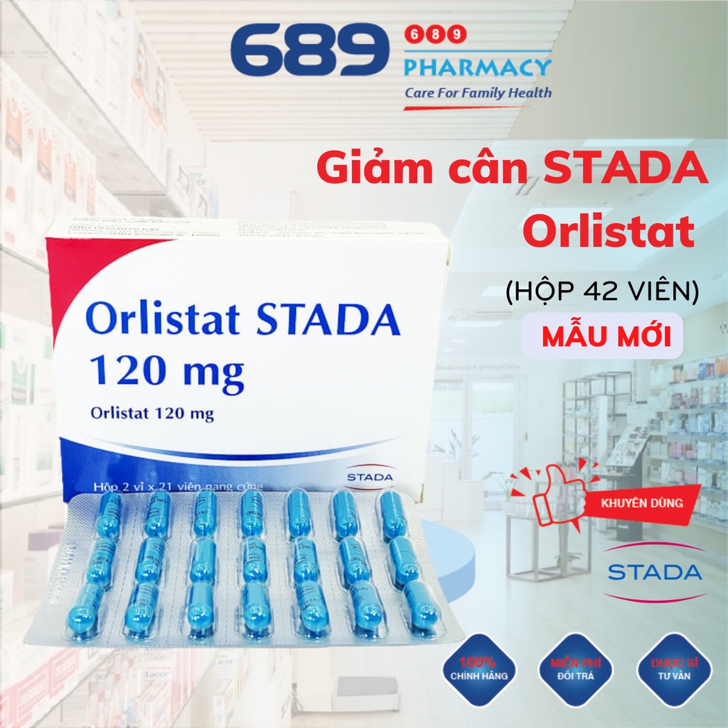 Viên giảm cân Orlistat STADA 120mg (Hộp 42 viên)