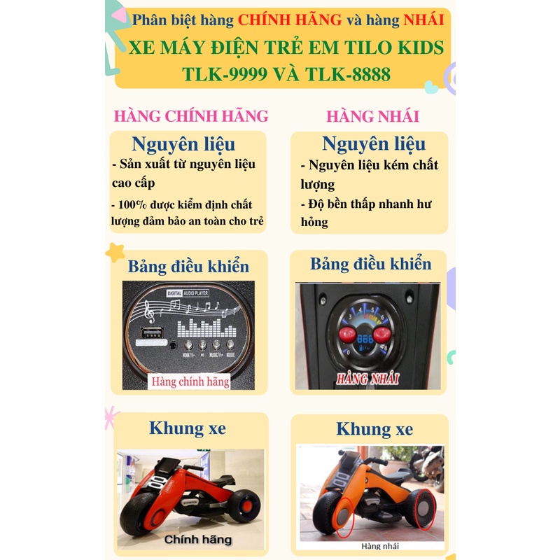 Xe máy điện trẻ em, xe moto điện cho bé TILO KIDS TLK-8888 có 2 chỗ ngồi, kết nối bluetooth siêu ngầu