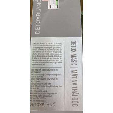 MẪU MỚI MẶT NẠ THẢI ĐỘC DETOXBLANC