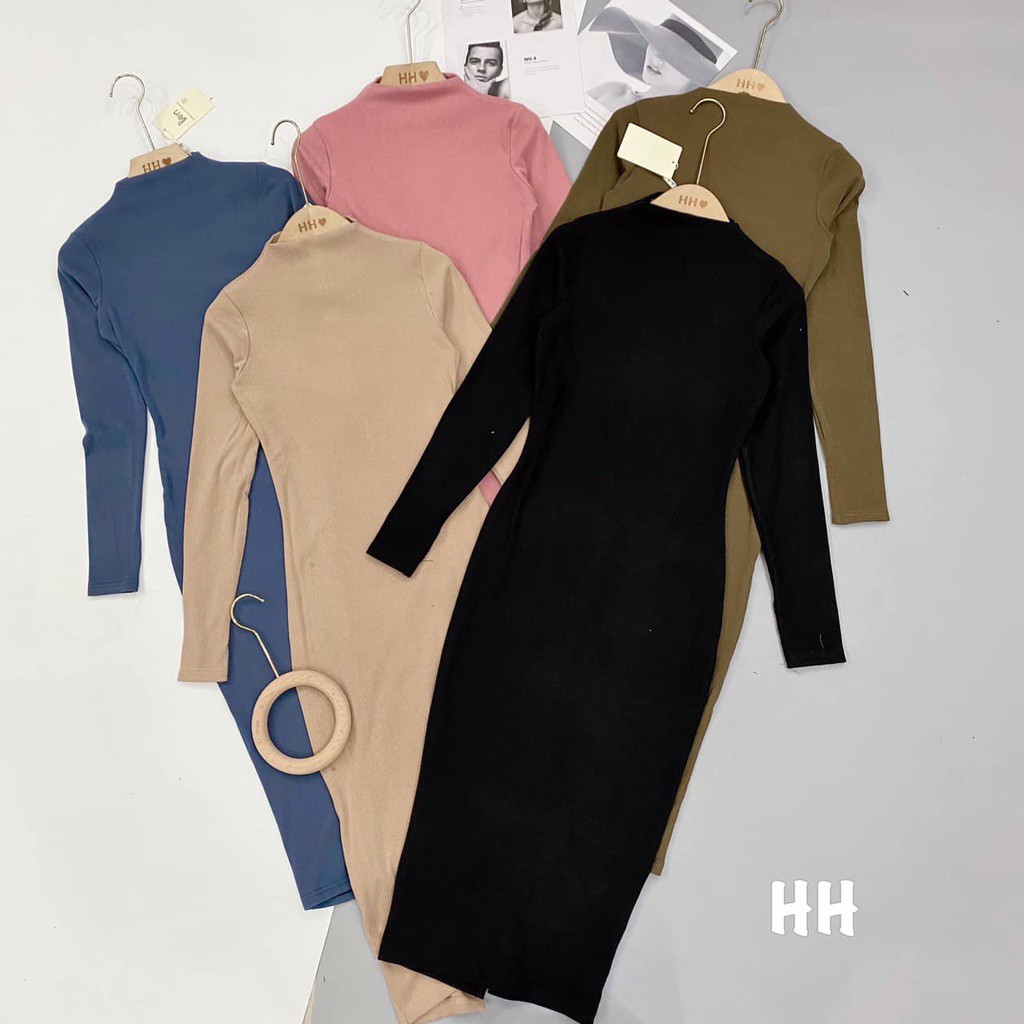 Váy body len tăm tôn dáng 5 màu mã 109 kèm ảnh thật,video) | BigBuy360 - bigbuy360.vn