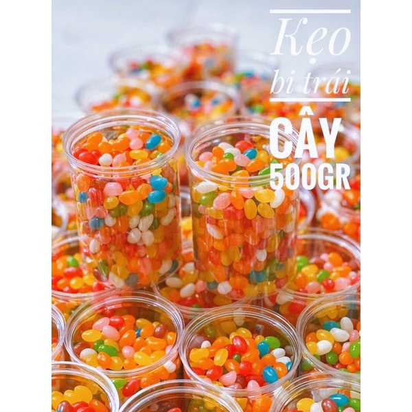 Kẹo Sỏi Socola/Kẹo Bi Trái Cây Hũ 500gram