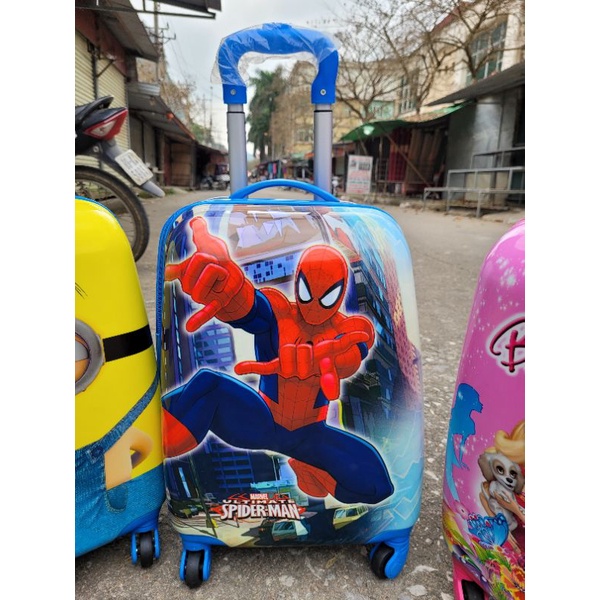 Vali Kéo Cho Trẻ Em Dạng Hộp In Hình Nhân Vật Hoạt Hình Dễ Thương Size 18inch