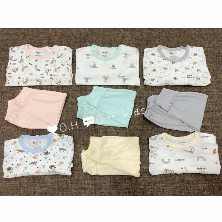 Bộ Dài Tay AVALER Cao Cấp, Chất Cotton Xịn Mịn, Đóng Túi Zip Cho Bé