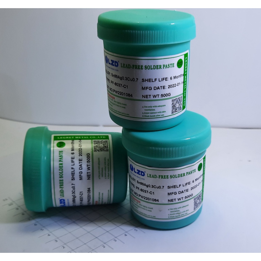 Chì hàn dạng kem RoHS Sn99 Ag0.3 Cu 0.7 500gram - 1688s.vn