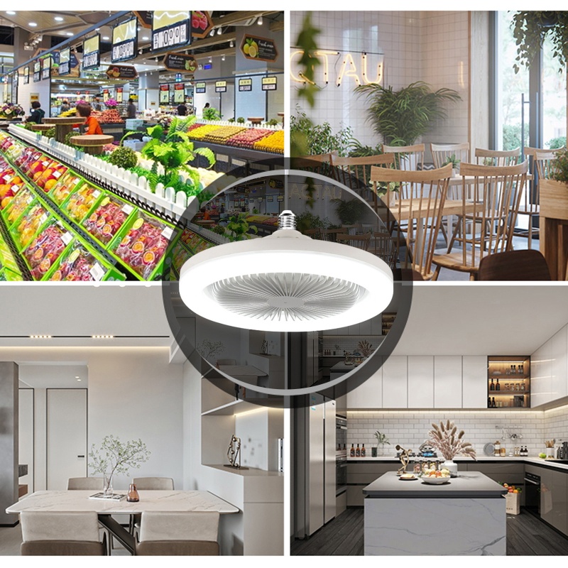 Quạt Trần Có Đèn LED 30W AC 85V-265V Điện Áp Rộng E27