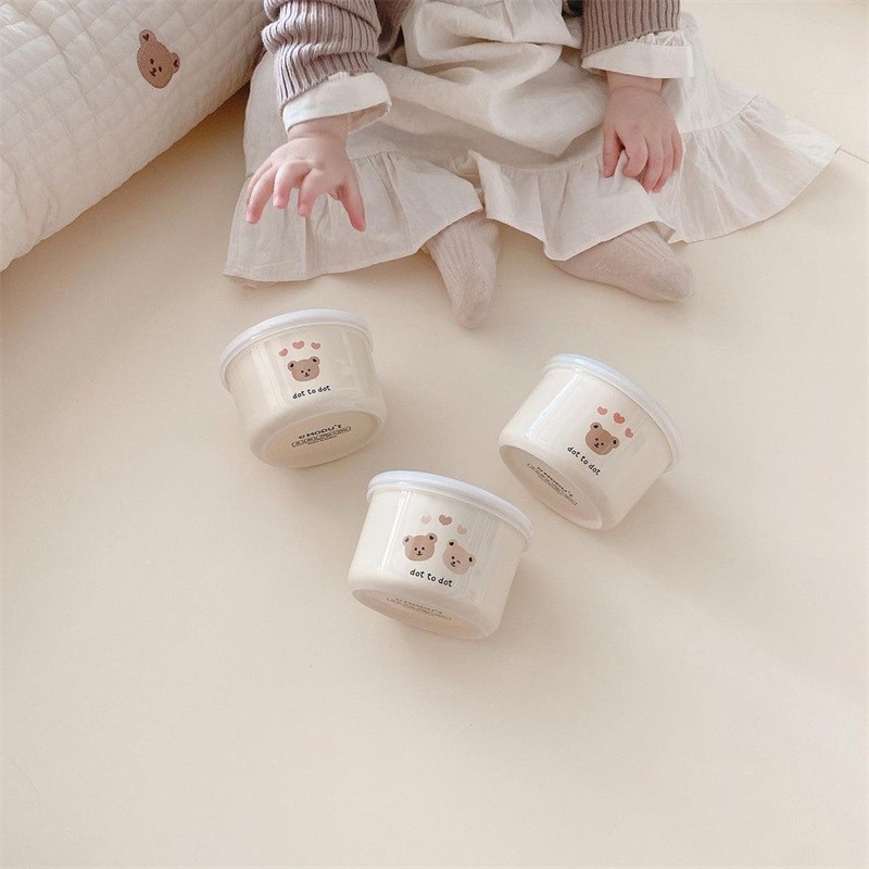 Bát sứ / Hũ sứ ăn dặm cho bé phong cách dottodot