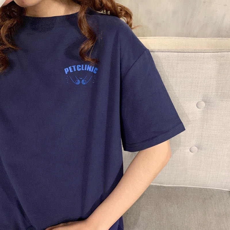 Áo thun phông PINK tay lỡ form rộng PETCLINIC Unisex