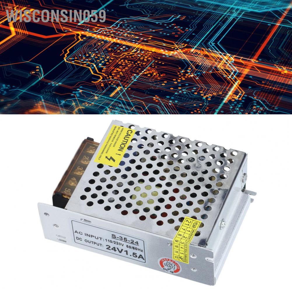 Wisconsin059 S‑35‑24 DC Switching Power Supply Switch Driver for LED Strip Lights CCTV Cameras Computer Projects 110V/220V