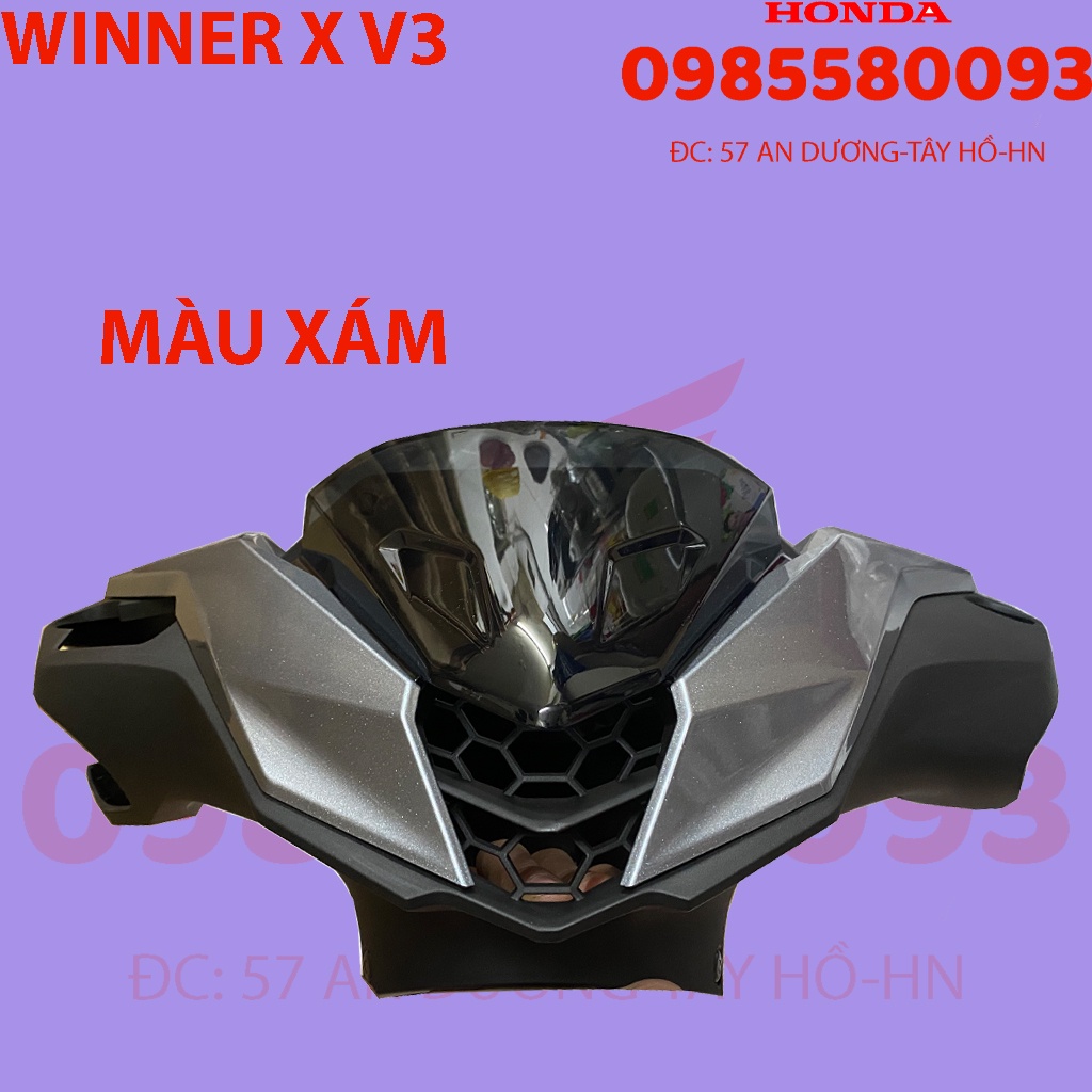 DÀN ÁO WINNER V3 2022 MÀU XÁM, CHÍNH HÃNG HONDA