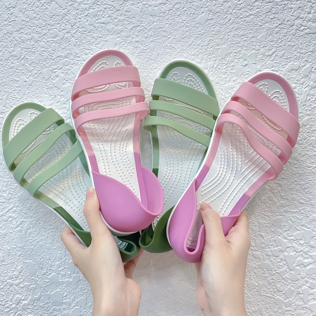 Dép lê nữ thời trang đế bệt có quai hậu MayTo phong cách nhẹ nhàng màu xanh nhạt, tím hồng, nâu nhat DL-01