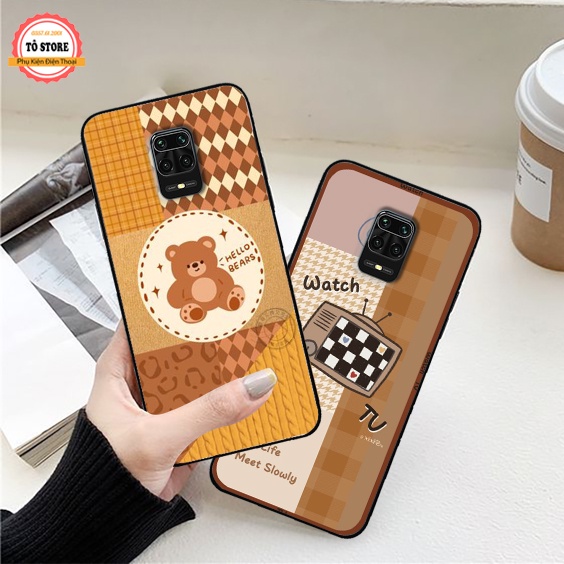Ốp lưng Xiaomi Redmi Note 9 / Note 9s / Note 9 Pro / Redmi 9 in hình gấu dễ thương , họa tiết sắc nét