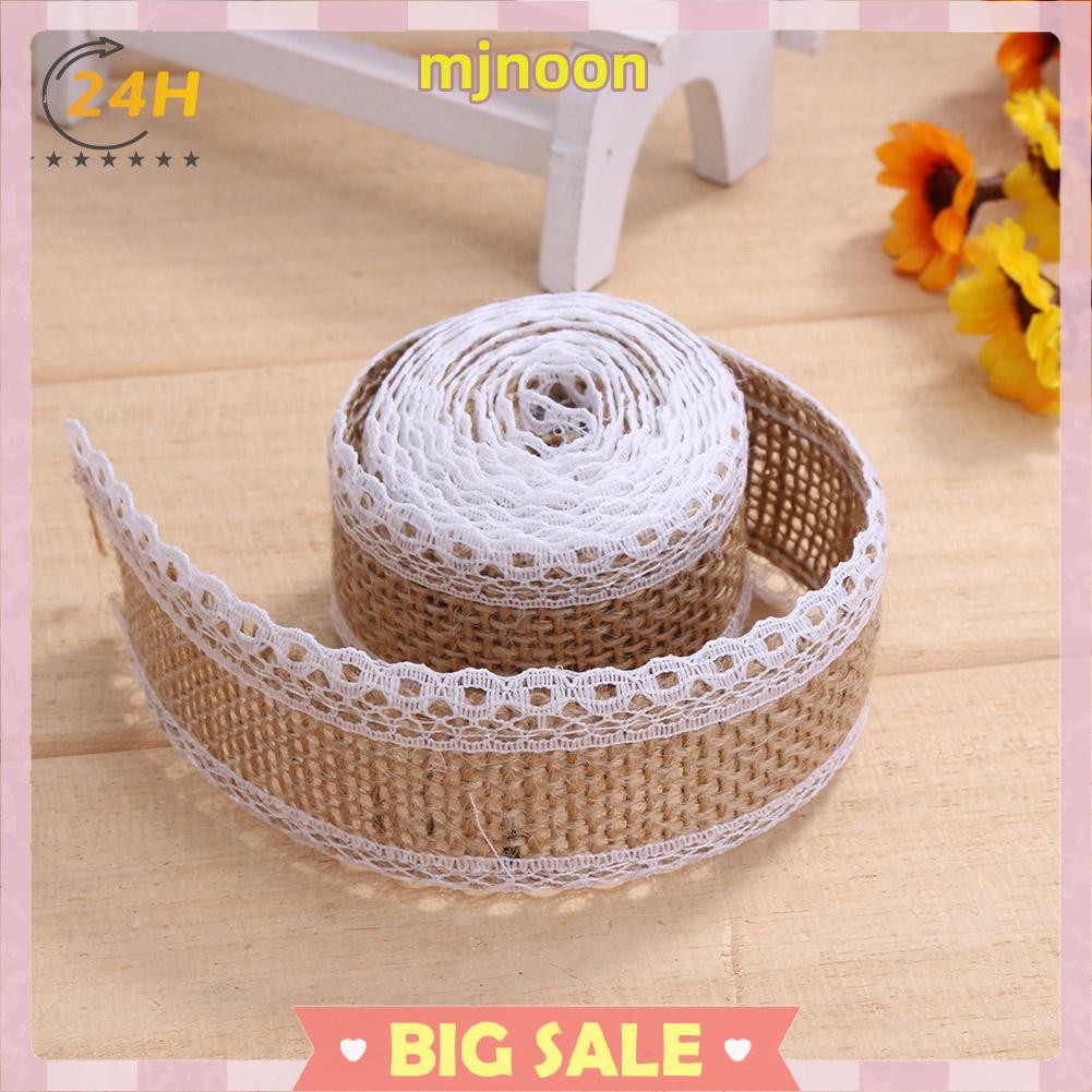 1 Cuộn Vải Đay Phối Ren Dùng Trang Trí