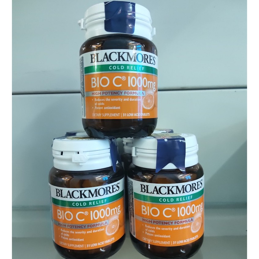 {Cam Kết Nhập Khẩu Chính Hãng Giấy Tờ Đầy Đủ} Viên Uống Vitamin C Tăng Sức Đề Kháng Blackmores Bio C 1000mg Hộp 31 viên