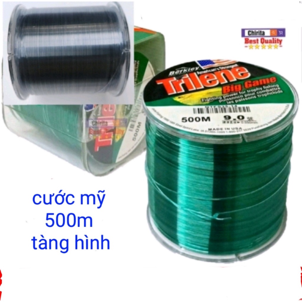 [xả hàng] Cước câu cá cước mỹ triline 500m tàng hình siêu tải