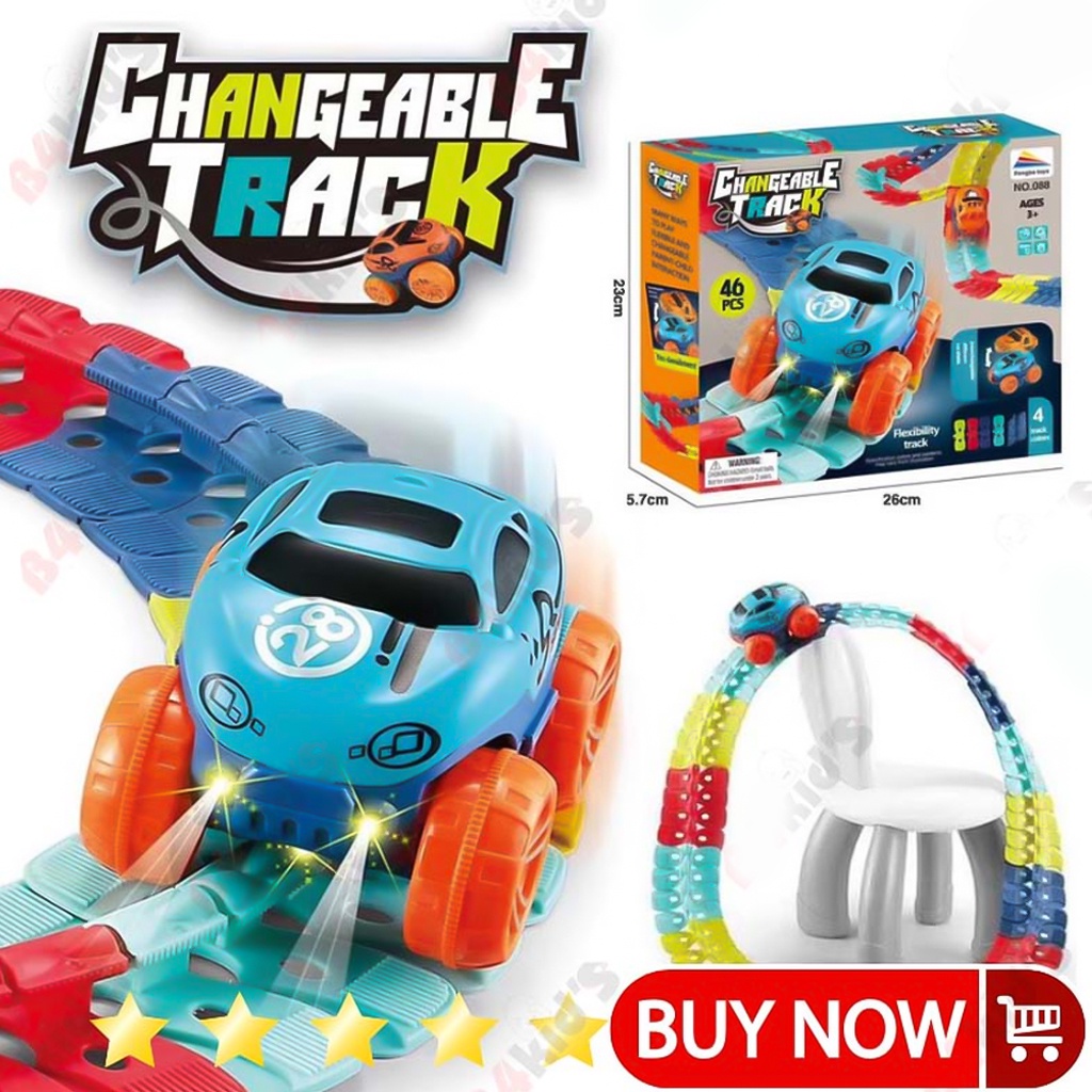 Đồ chơi lắp ráp đường ray đua ô tô Changeable track vượt mọi địa hình cho bé -dc4816