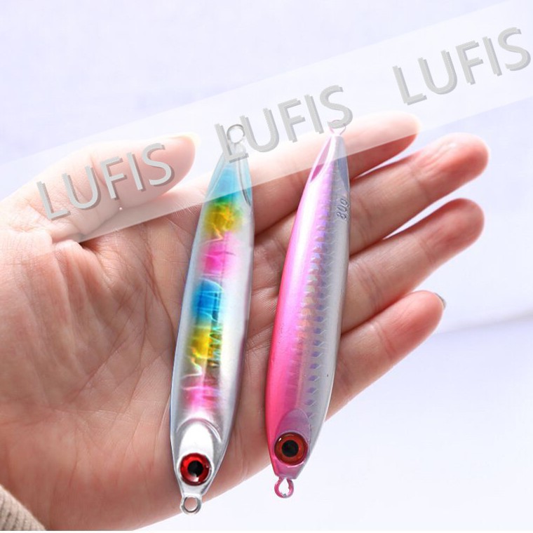 Mồi giả câu cá bằng kim loại 10g-100g hình cá mắt 3D