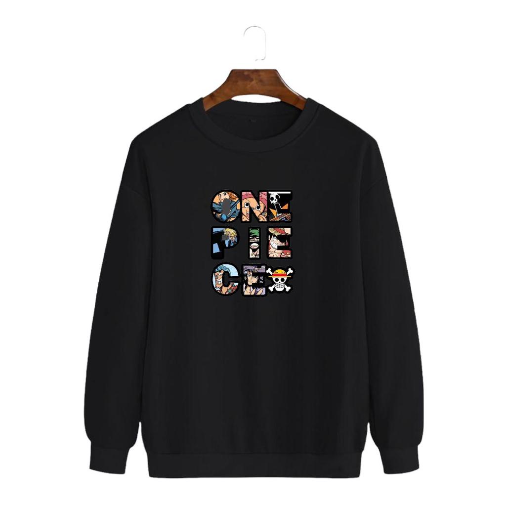Sonclothing - Áo Len Cổ Lọ | Áo sweater Cổ Thuyền In Hình Anime One Piece Cá Tính Trẻ Trung Cho Nam Nữ