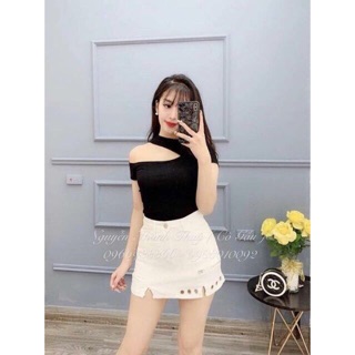 Áo lệch vai cộc tay