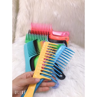 Lược chảy tóc răng thưa combo 2 cây