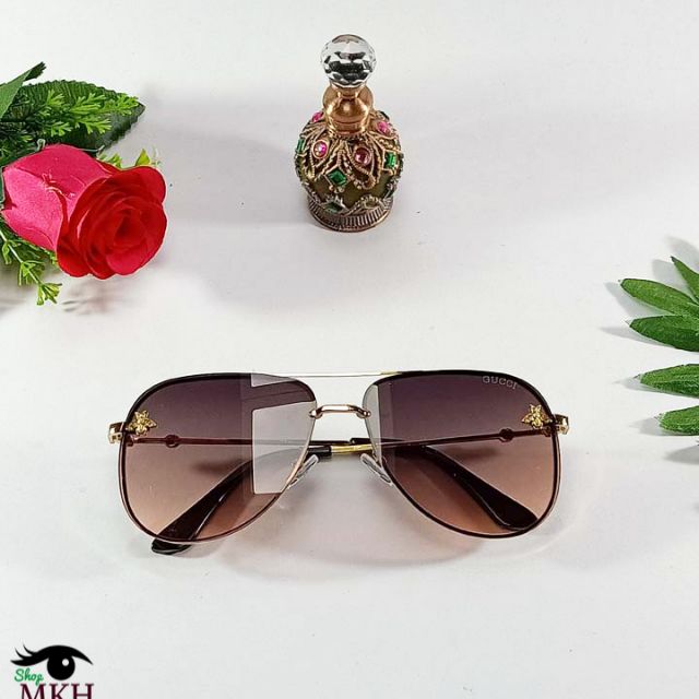 Mắt kính thời trang nữ đẹp cao cấp- chống UV 400 - bộ gồm kính  bao da và khăn lau kính