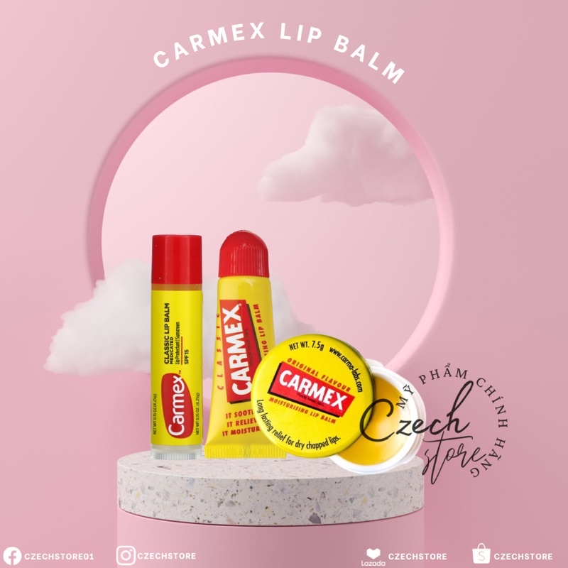 Son dưỡng Carmex lip balm SpF15
