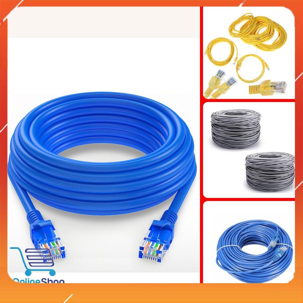 COMBO 2 DÂY CÁP MẠNG 20M DÂY XỊN, DÂY CÁP LAN INTERNET BẤM SẴN 2 ĐẦU TỐC ĐỘ CAO, DÂY LAN RJ45 MẪU MỚI BÁN CHẠY giá tốt