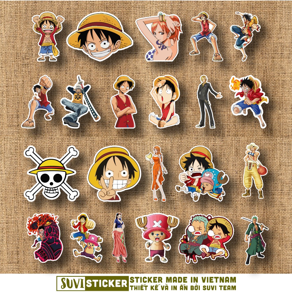 50 Sticker Hải Tặc chống nước sticker dán laptop, điện thoại, đàn guitar, mũ bảo hiểm, vali. MSP: SV126