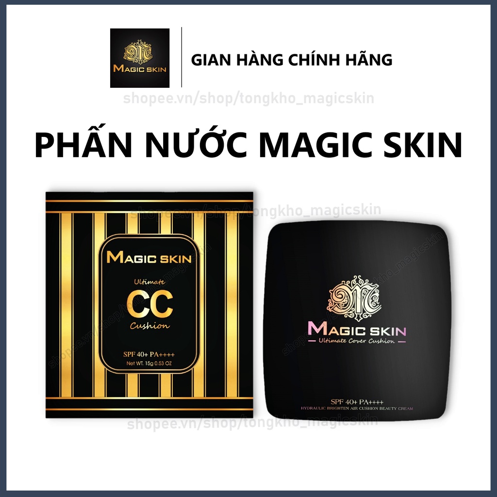 Phấn nước ngọc trai MAGIC SKIN Ultimate CC Cushion 👍 NÂNG TONE, CHỐNG NẮNG, CHE KHUYẾT ĐIỂM ✔ CHÍNH HÃNG