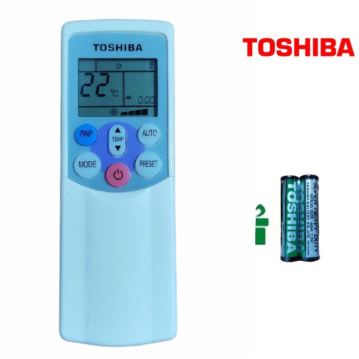 điều khiển điều hoà toshiba remote máy lạnh toshiba inverter (tặng cặp pin)