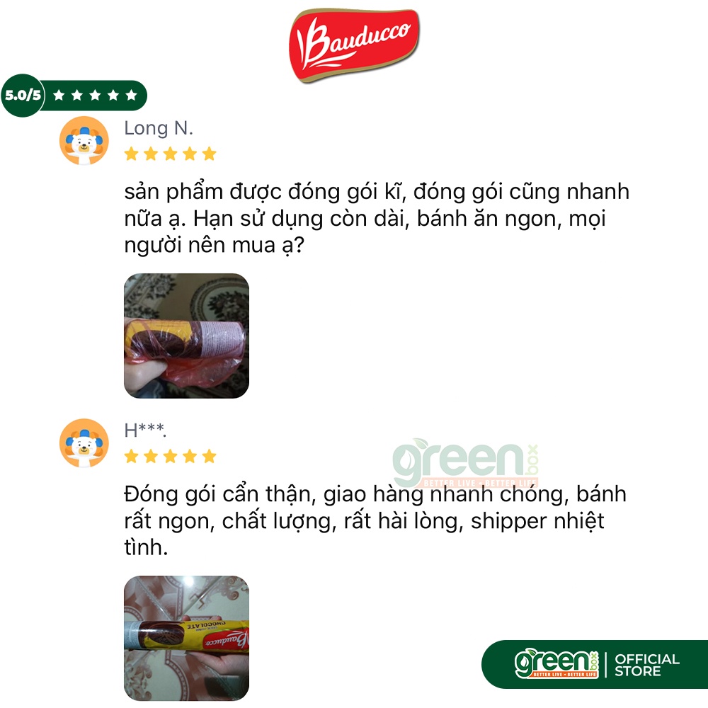 Bánh qui nhân sô cô la Bauducco hương vị Ý 125g